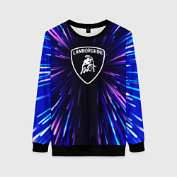 Свитшот женский Lamborghini neon energy, цвет: 3D-черный