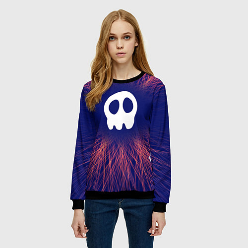 Женский свитшот Babymetal red energy / 3D-Черный – фото 3