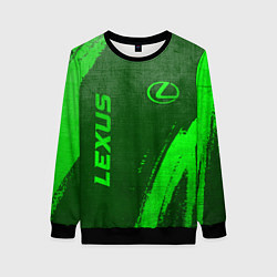 Свитшот женский Lexus - green gradient вертикально, цвет: 3D-черный