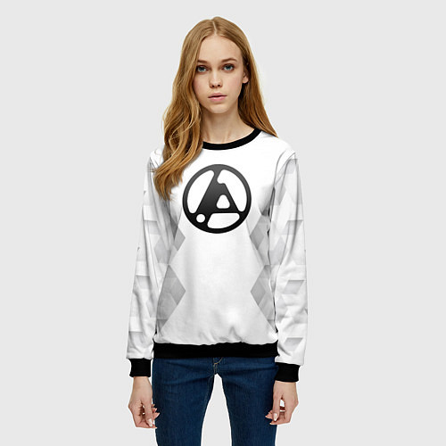 Женский свитшот Linkin Park 2024 white poly / 3D-Черный – фото 3