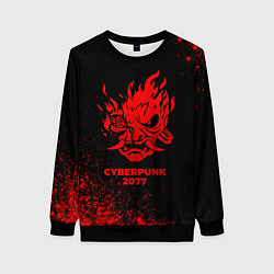 Женский свитшот Cyberpunk 2077 - red gradient