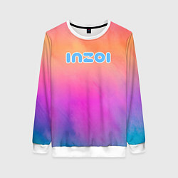 Женский свитшот Inzoi розово-оранжевый фон
