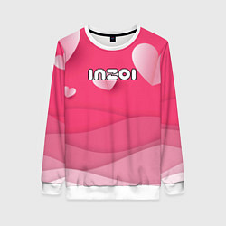 Женский свитшот Inzoi розовые сердечки