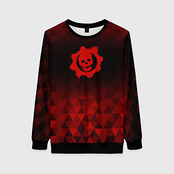 Свитшот женский Gears of War red poly, цвет: 3D-черный