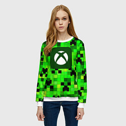 Свитшот женский Minecraft xbox, цвет: 3D-белый — фото 2