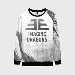 Свитшот женский Imagine Dragons - white gradient, цвет: 3D-черный