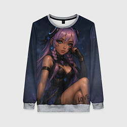 Свитшот женский Ситлали со звездами - Genshin Impact, цвет: 3D-меланж