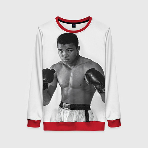 Женский свитшот Молодой Мухаммед Али / 3D-Красный – фото 1