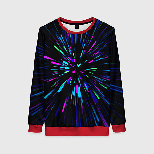 Женский свитшот Neon rods / 3D-Красный – фото 1