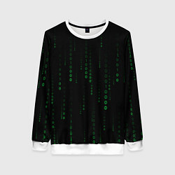 Свитшот женский Color black green, цвет: 3D-белый