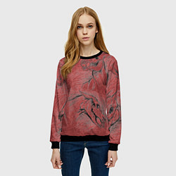 Свитшот женский Черепа лошадей - эскиз, цвет: 3D-черный — фото 2