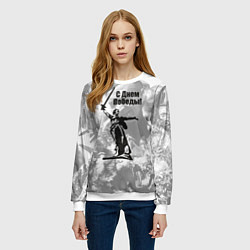 Свитшот женский Победа 80 лет родина мать, цвет: 3D-белый — фото 2
