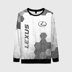 Свитшот женский Lexus - white gradient вертикально, цвет: 3D-черный