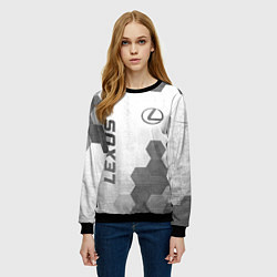 Свитшот женский Lexus - white gradient вертикально, цвет: 3D-черный — фото 2