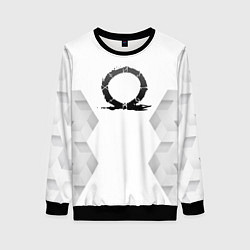 Свитшот женский God of War white poly, цвет: 3D-черный