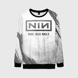 Свитшот женский Nine Inch Nails - white gradient, цвет: 3D-черный