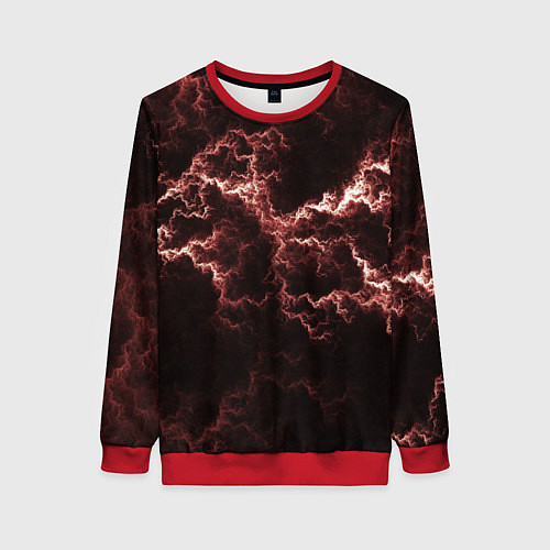 Женский свитшот Lightning red / 3D-Красный – фото 1