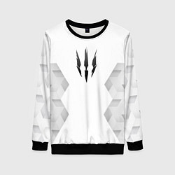 Свитшот женский The Witcher white poly, цвет: 3D-черный