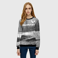 Свитшот женский Valorant - grey gradient посередине, цвет: 3D-черный — фото 2