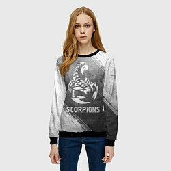 Свитшот женский Scorpions - grey gradient, цвет: 3D-черный — фото 2