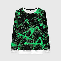 Свитшот женский A light green triangle with dots, цвет: 3D-белый