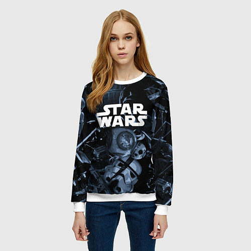 Женский свитшот Star wars персонажи из звездных войн / 3D-Белый – фото 3