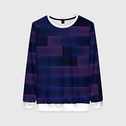 Свитшот женский Color blue square, цвет: 3D-белый