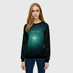 Свитшот женский Космос галактика вселенная, цвет: 3D-черный — фото 2