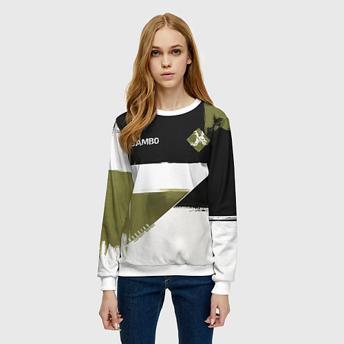 Женский свитшот Русское самбо / 3D-Белый – фото 3