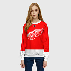 Свитшот женский Detroit Red Wings red, цвет: 3D-белый — фото 2