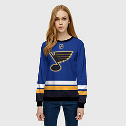 Свитшот женский St Louis Blues - NHL team, цвет: 3D-черный — фото 2