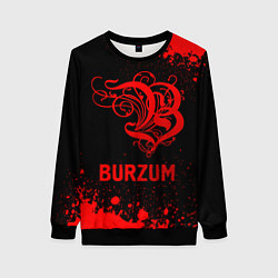 Свитшот женский Burzum - red gradient, цвет: 3D-черный
