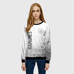 Свитшот женский Ramones - white gradient вертикально, цвет: 3D-черный — фото 2