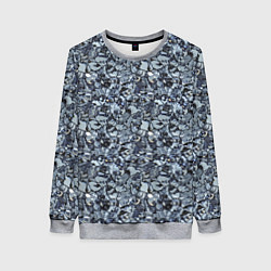 Женский свитшот Серо-голубой мелкий камень текстура