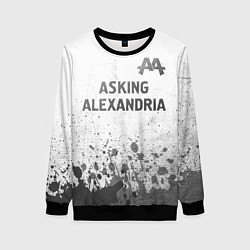 Свитшот женский Asking Alexandria - white gradient посередине, цвет: 3D-черный