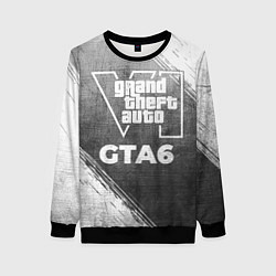 Свитшот женский GTA6 - grey gradient, цвет: 3D-черный