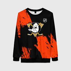 Женский свитшот Анахайм Дакс - оранжевая краска