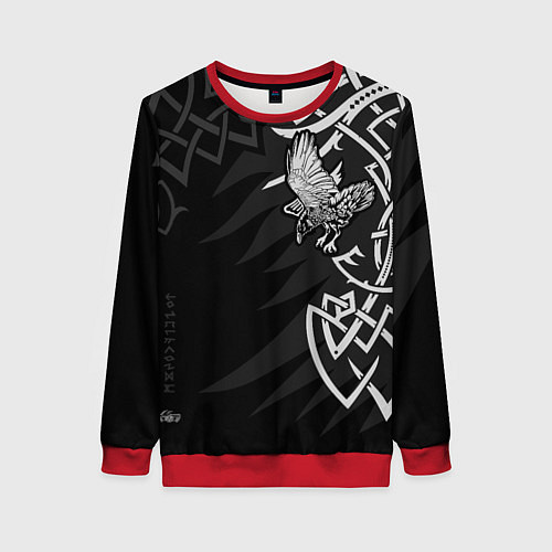 Женский свитшот Верные спутники Одина / 3D-Красный – фото 1