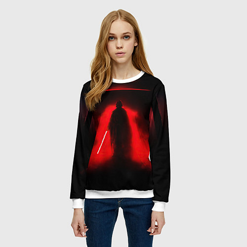 Женский свитшот Вейдер во тьме звёздные войны / 3D-Белый – фото 3