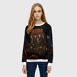 Свитшот женский Astro в стиле хэви-метал, цвет: 3D-белый — фото 2