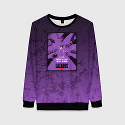 Свитшот женский Lazarus: Violet Pattern, цвет: 3D-черный