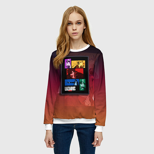 Женский свитшот Lazarus Art / 3D-Белый – фото 3