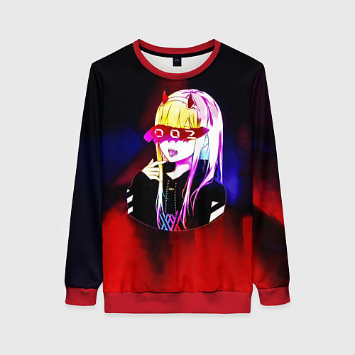 Женский свитшот Anime XX Zero Two 002 / 3D-Красный – фото 1
