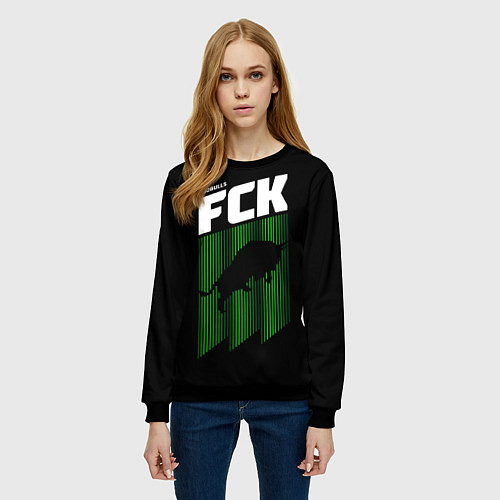Женский свитшот FC Krasnodar / 3D-Черный – фото 3