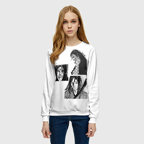 Женский свитшот Миямото Мусаси, Vagabond / 3D-Белый – фото 3