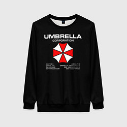 Свитшот женский Umbrella protokol - black, цвет: 3D-черный