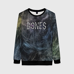 Свитшот женский Bones из костей, цвет: 3D-черный