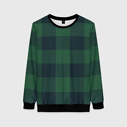 Женский свитшот Дождевой лес тартан ирландский