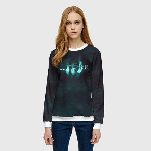 Женский свитшот The Witcher логотип / 3D-Белый – фото 3