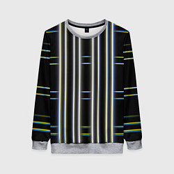 Свитшот женский Neon yellow blue white, цвет: 3D-меланж